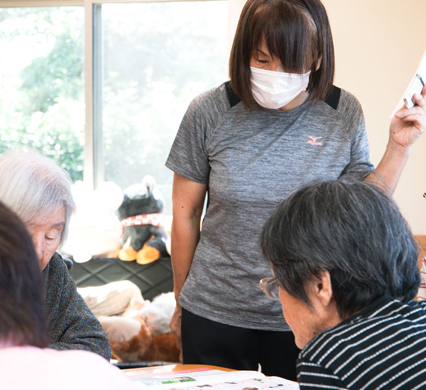 施設での経験がなくてもOK!慣れるまでその都度フォローしていきます。